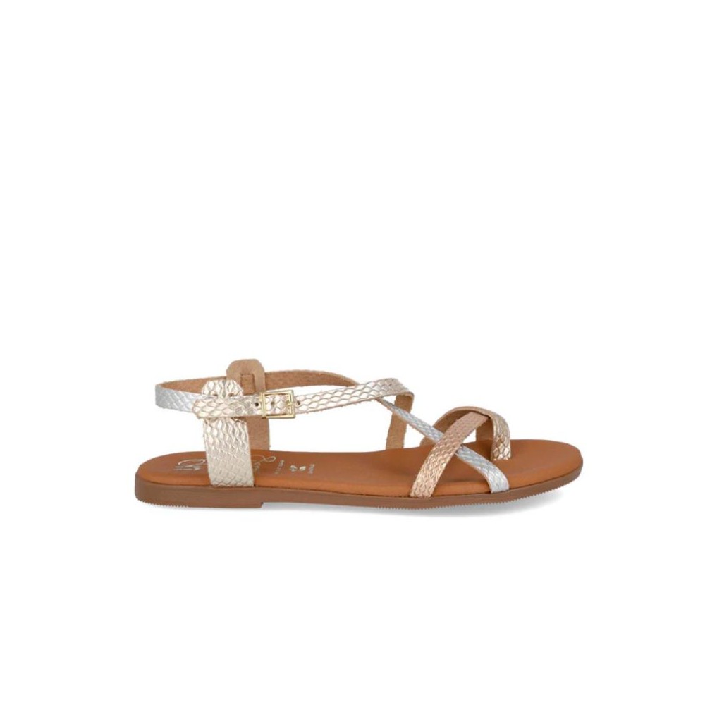 Sandalias Planas Oh My Sandals 5807 Mujer Oro