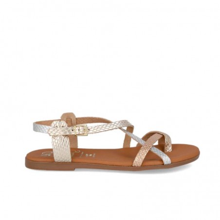 Sandalias Planas Oh My Sandals 5807 Mujer Oro