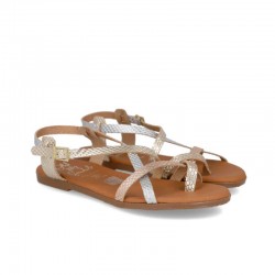 Sandalias Planas Oh My Sandals 5807 Mujer Oro