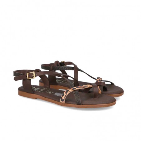 Sandalias Planas Oh My Sandals 5807 Mujer Marron