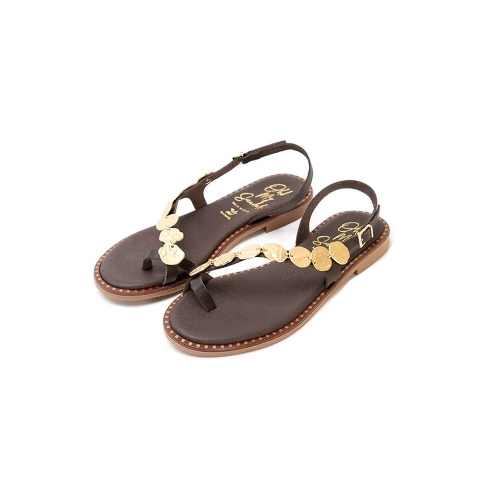 Sandalias Planas Oh My Sandals 5842 Mujer Marron