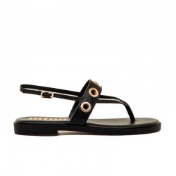 Sandalias Planas Mujer Mustang 55755 Negro