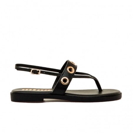 Sandalias Planas Mujer Mustang 55755 Negro