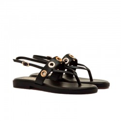 Sandalias Planas Mujer Mustang 55755 Negro