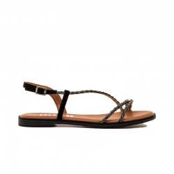 Sandalias Planas Mujer Mustang 56612 Negro