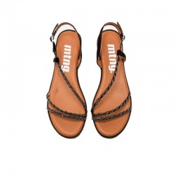 Sandalias Planas Mujer Mustang 56612 Negro