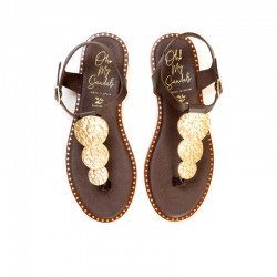 Sandalias Planas Oh My Sandals 5848 Mujer Marron