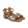 Sandalias de Tacón Oh My Sandals 5881 Mujer Oro