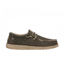 Zapatillas Lona Hombre Heydude Wally Braided Kaki