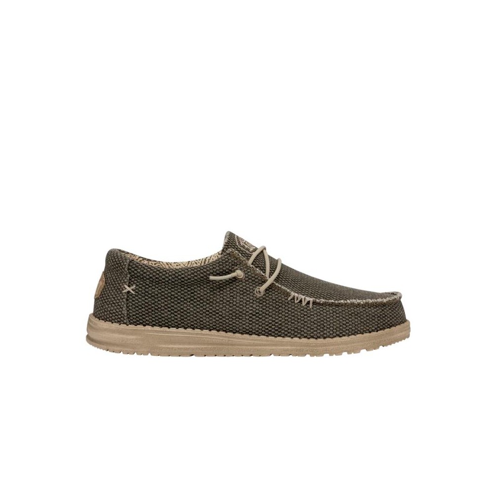 Zapatillas Lona Hombre Heydude Wally Braided Kaki