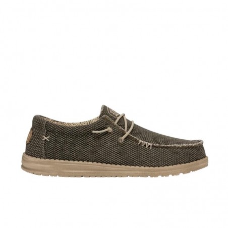 Zapatillas Lona Hombre Heydude Wally Braided Kaki
