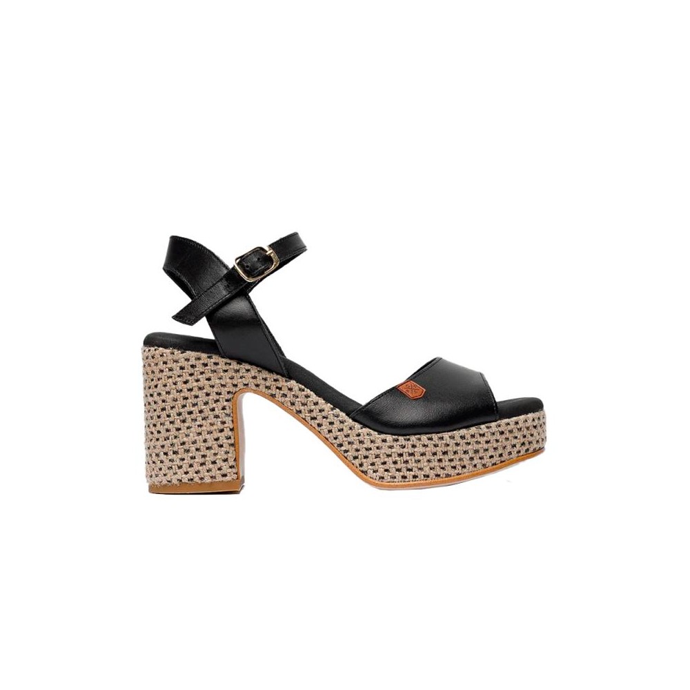 Sandalias de Tacón Mujer Popa Daira Negro