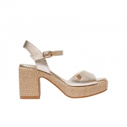 Sandalias de Tacón Mujer Popa Daira Oro