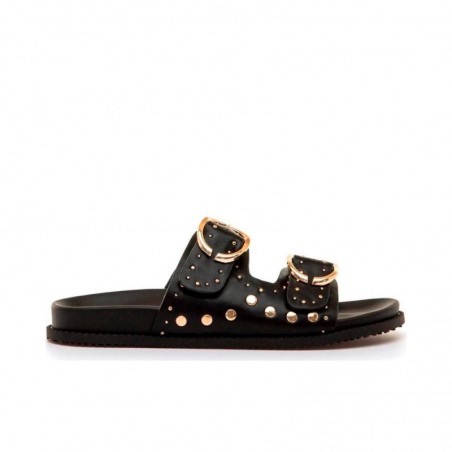 Sandalias Planas Mujer Mustang 55500 Negro