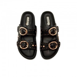 Sandalias Planas Mujer Mustang 55500 Negro