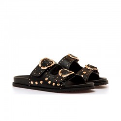 Sandalias Planas Mujer Mustang 55500 Negro