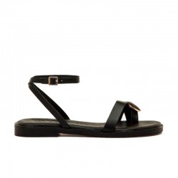 Sandalias Planas Mujer Mustang 55931 Negro