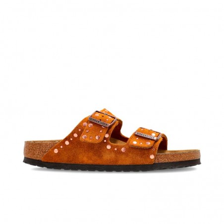 Sandalias Planas Mujer Birkenstock Arizona Rivet Cuero