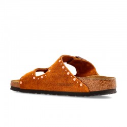Sandalias Planas Mujer Birkenstock Arizona Rivet Cuero