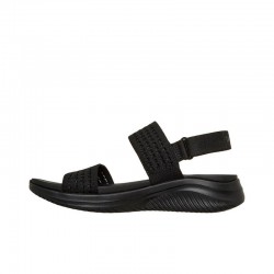 Sandalias Planas Mujer Skechers Ultra Flex 3.0 All About U Negro-Negro