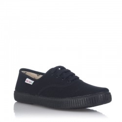 Zapatillas Lona Hombre Victoria Lona Inglesa Negro-Negro