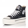 Zapatillas Lona Mujer Victoria Tribu Doble Botin Negro