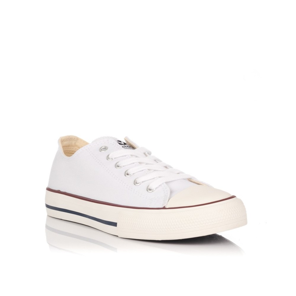Zapatillas Lona Mujer Victoria Tribu Basket Lona Blanco