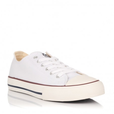 Zapatillas Lona Mujer Victoria Tribu Basket Lona Blanco