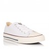 Zapatillas Lona Mujer Victoria Tribu Basket Lona Blanco