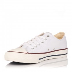 Zapatillas Lona Mujer Victoria Tribu Basket Lona Blanco