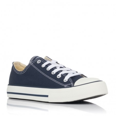 Zapatillas Lona Mujer Victoria Tribu Basket Lona Marino