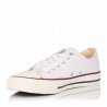Zapatillas Lona Hombre Victoria Tribu Basket Lona Blanco