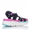 Sandalias Planas Mujer Skechers 140120 Negro