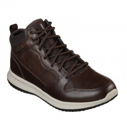 Botines Planos Hombre Skechers Delson Marron