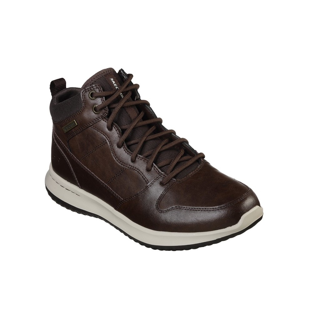 Botines Planos Hombre Skechers Delson Marron