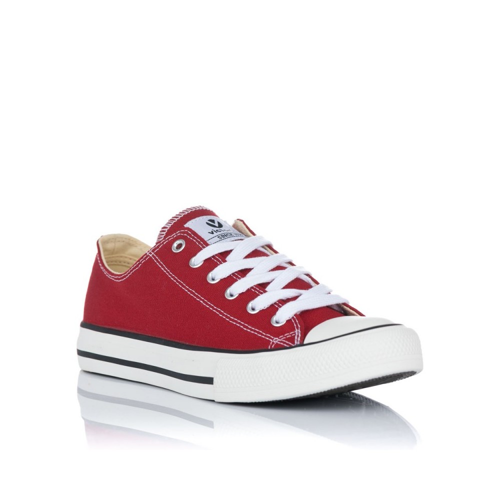 Zapatillas Lona Mujer Victoria Lona Basket Rojo