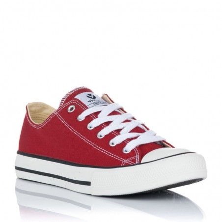 Zapatillas Lona Mujer Victoria Lona Basket Rojo