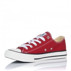 Zapatillas Lona Mujer Victoria Lona Basket Rojo