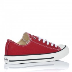 Zapatillas Lona Mujer Victoria Lona Basket Rojo