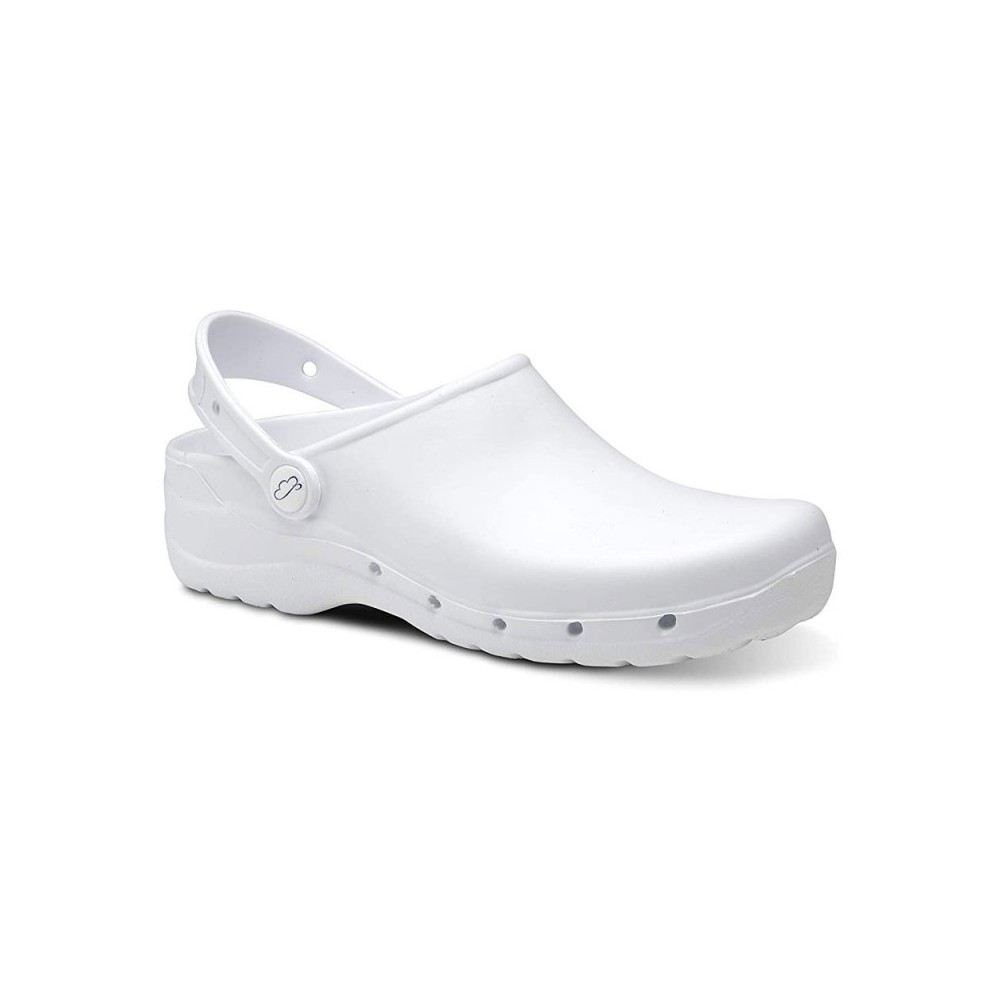 Zuecos Mujer Feliz Caminar Flotantes Blanco