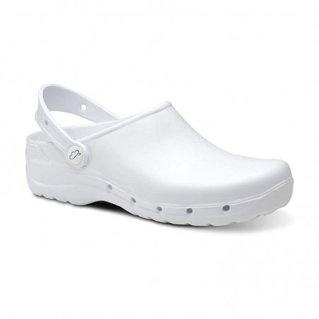 Zuecos Mujer Feliz Caminar Flotantes Blanco