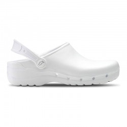 Zuecos Mujer Feliz Caminar Flotantes Blanco