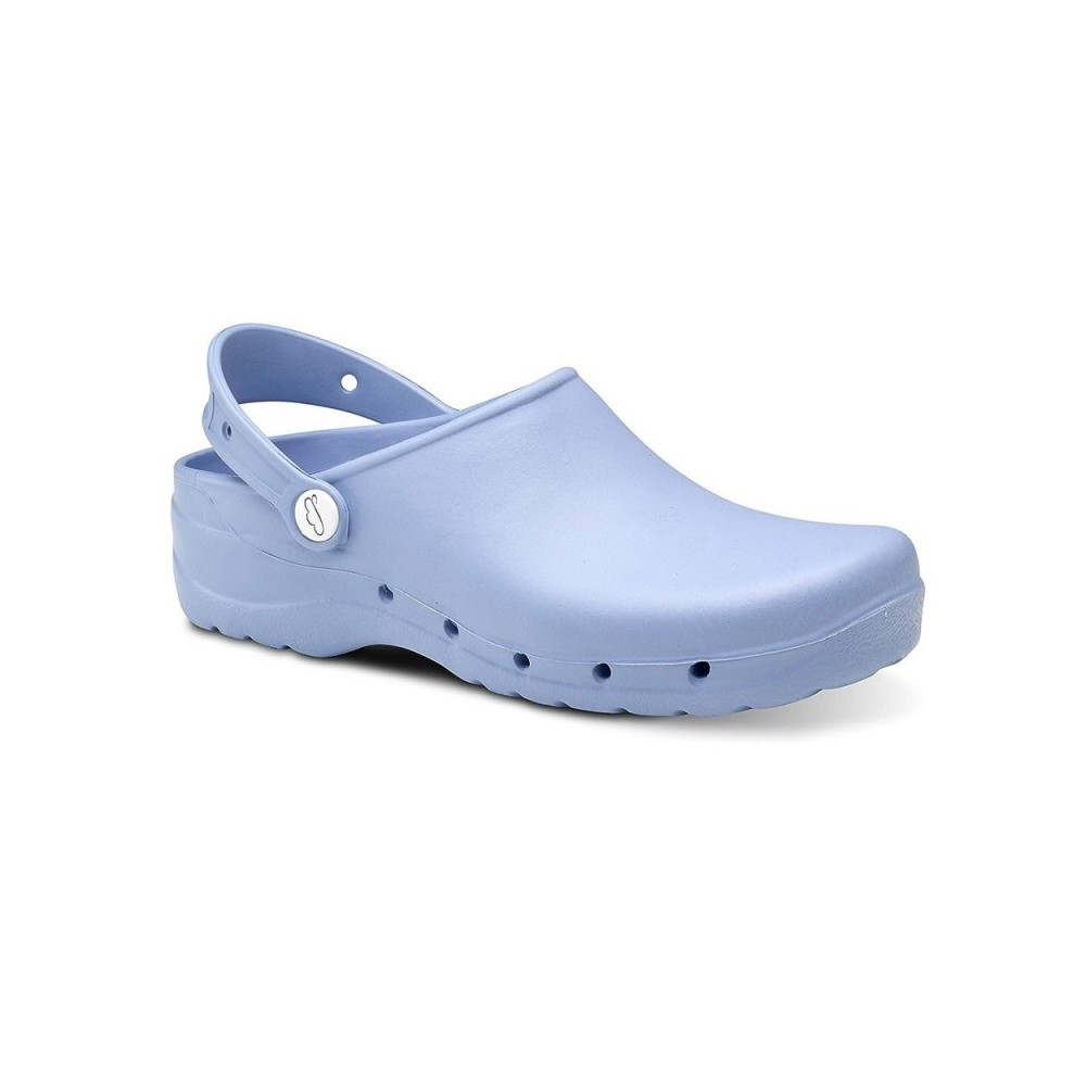 Zuecos Mujer Feliz Caminar Flotantes Celeste