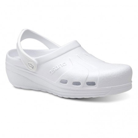 Zuecos Mujer Feliz Caminar Asana Blanco