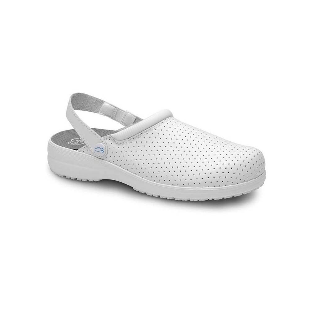 Zuecos Mujer Feliz Caminar Zeta Blanco