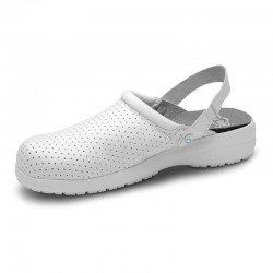 Zuecos Mujer Feliz Caminar Zeta Blanco