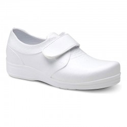 Zuecos Mujer Feliz Caminar Flotante Velc Blanco