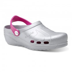 Zuecos Mujer Feliz Caminar Asana Plata
