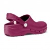 Zuecos Mujer Feliz Caminar Flotantes Burdeos