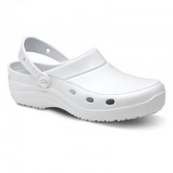 Zuecos Mujer Feliz Caminar Sirocos Blanco